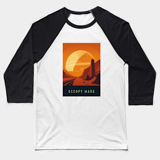 Occupy Mars Baseball T-Shirt